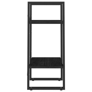 Libreria a 2 Ripiani Nera 40x30x70 cm in Massello di Pino cod mxl 20561