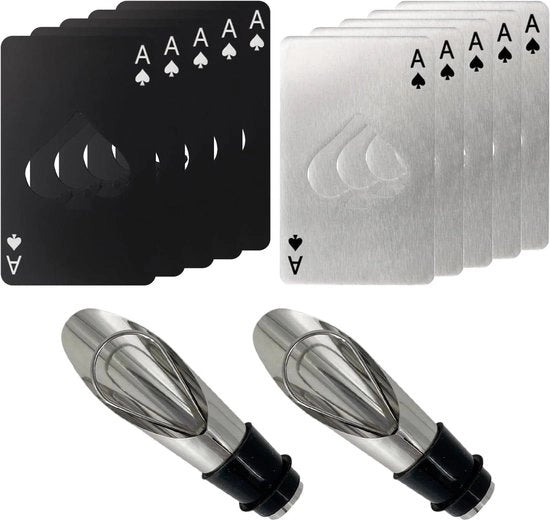 Decine di strumenti per aprire bottiglie, 2 set di accessori per servire vino, nuovo strumento per aprire bottiglie, apripistoni per bottiglie e strumenti per aprire bottiglie da gioco.