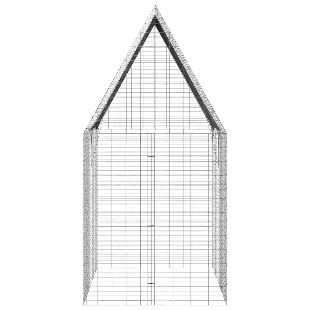 Gabbia per Conigli Argento 200 x 100 x 210 cm Acciaio zincato 42019246