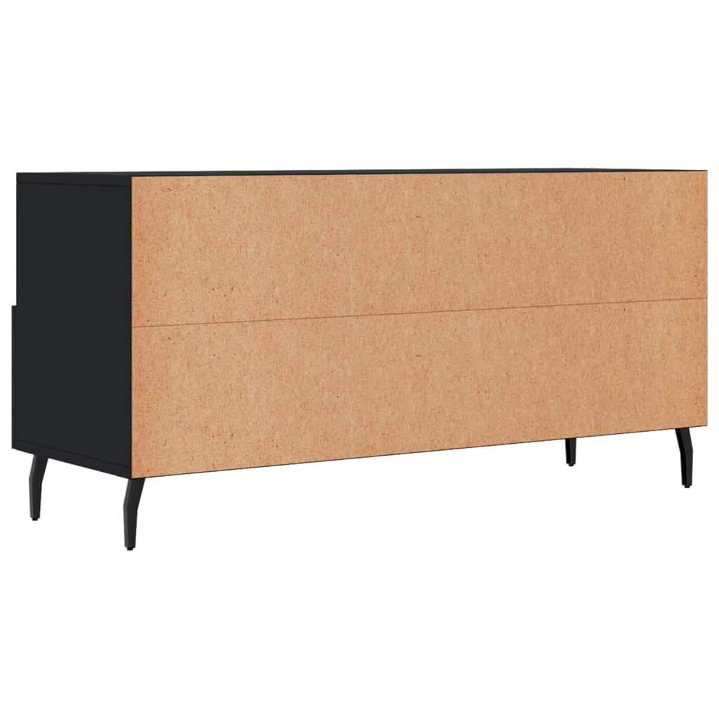 Mobile TV multimediale scaffale TV mobile TV sala da pranzo soggiorno camera da letto 102 x 36 x 50 cm legno ingegnerizzato nero 02_0025608