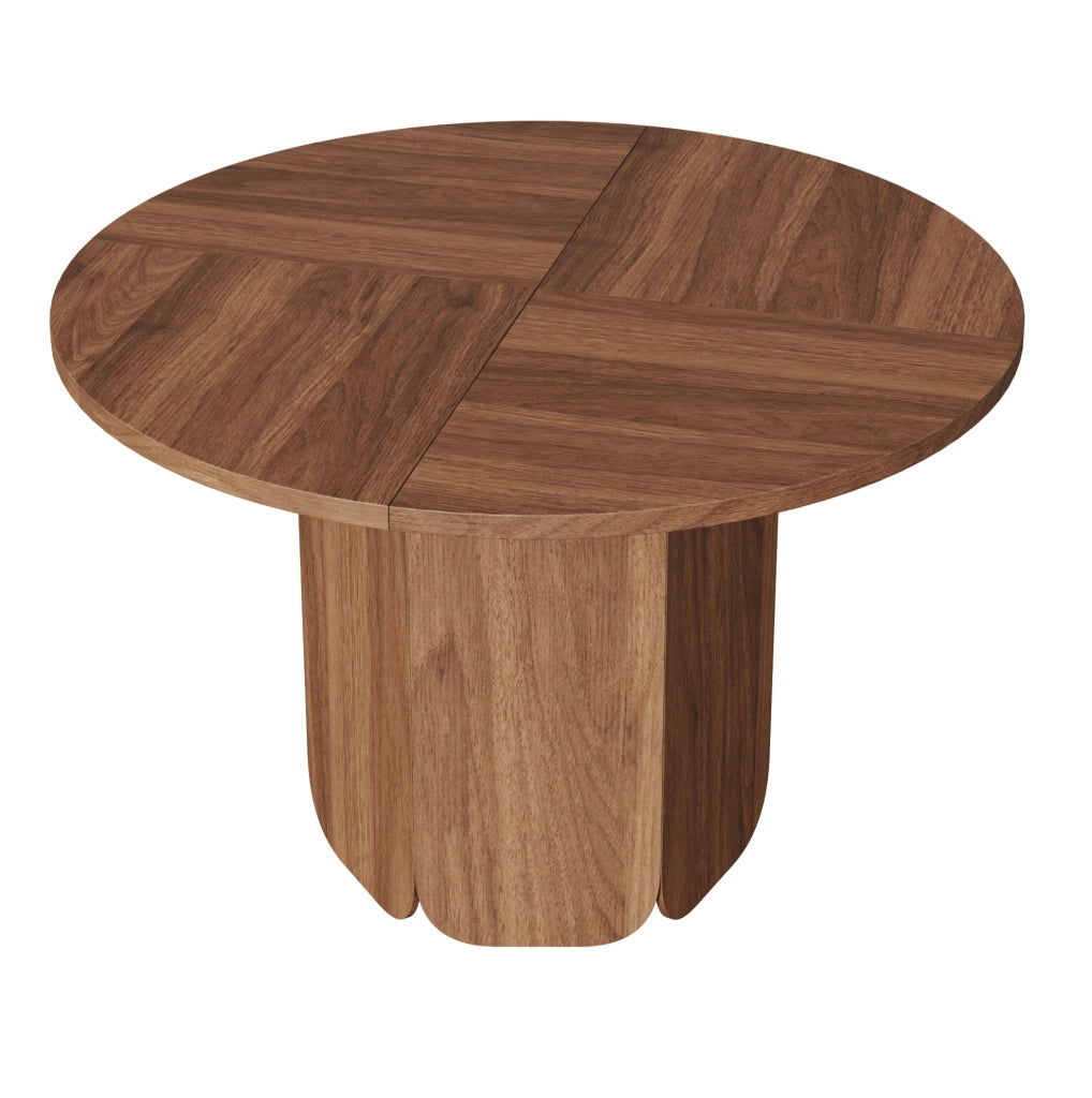 Tavolo da pranzo rotondo ? 120 cm; per 4-6 persone; facile da montare; MDF; noce