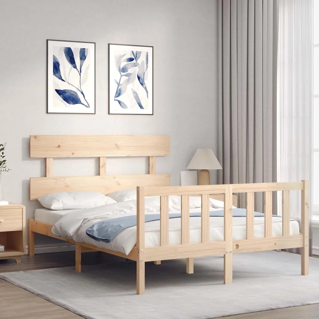 Giroletto senza Materasso 140x200 cm in Legno Massello di Pino 3193271