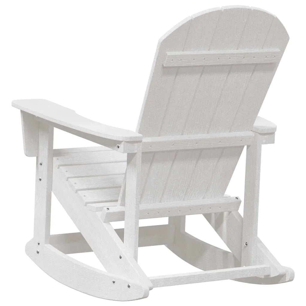 vidaXL Sdraio Rocking Adirondack 2 pcs Bianco HDPE