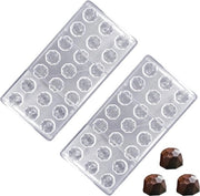 Due pezzi di forma a ciambella trasparente, 21 galline, plastica dura, forma a ciambella, policarbonato, forma 3D trasparente per cioccolato, cubetti di ghiaccio, caramelle