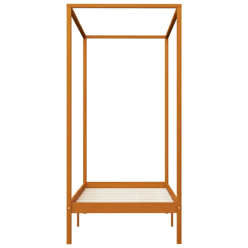Giroletto senza Materasso Ambrato Legno Massello Pino 90x200 cm 283256
