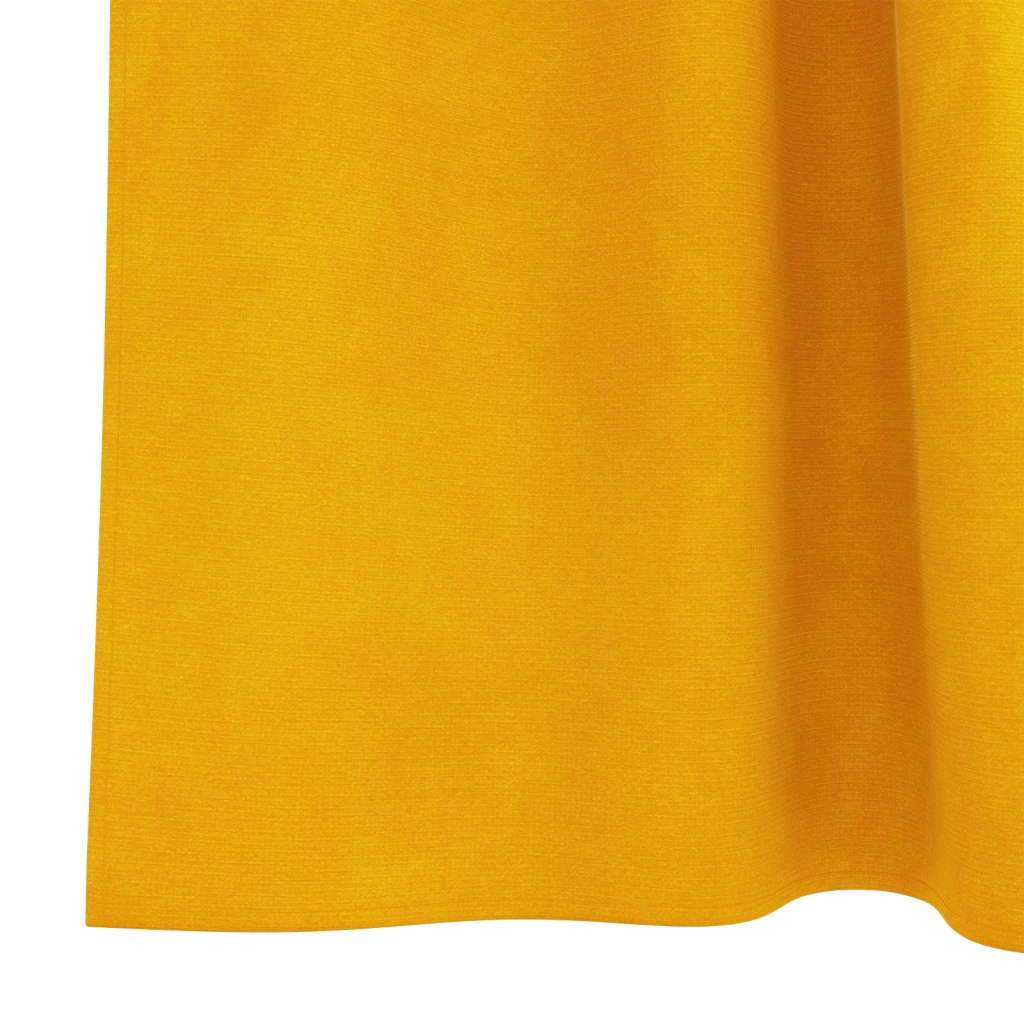 Tende oscuranti  con anelli da appendere 2 pezzi giallo senape in velluto
