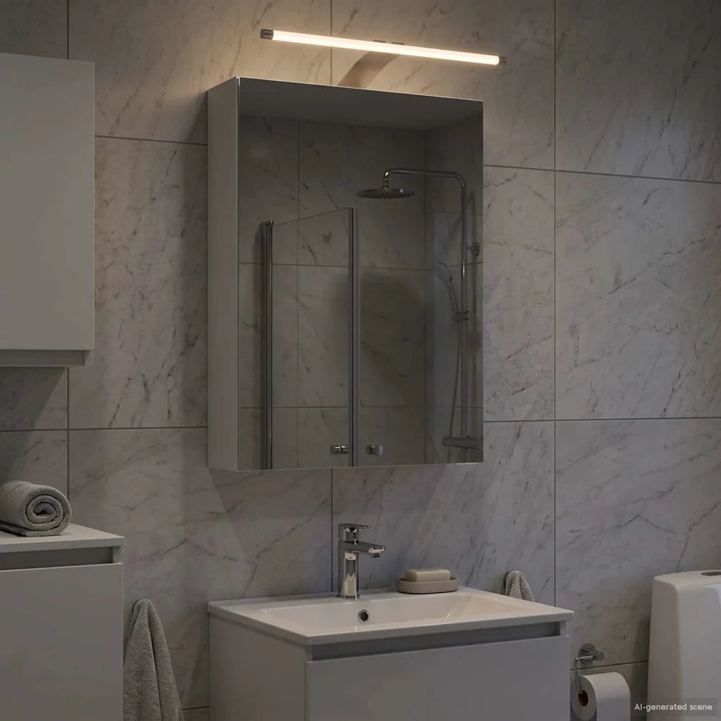 Mobiletto per specchio da bagno Bianco 40 x 10,5 x 60,5 cm 889031