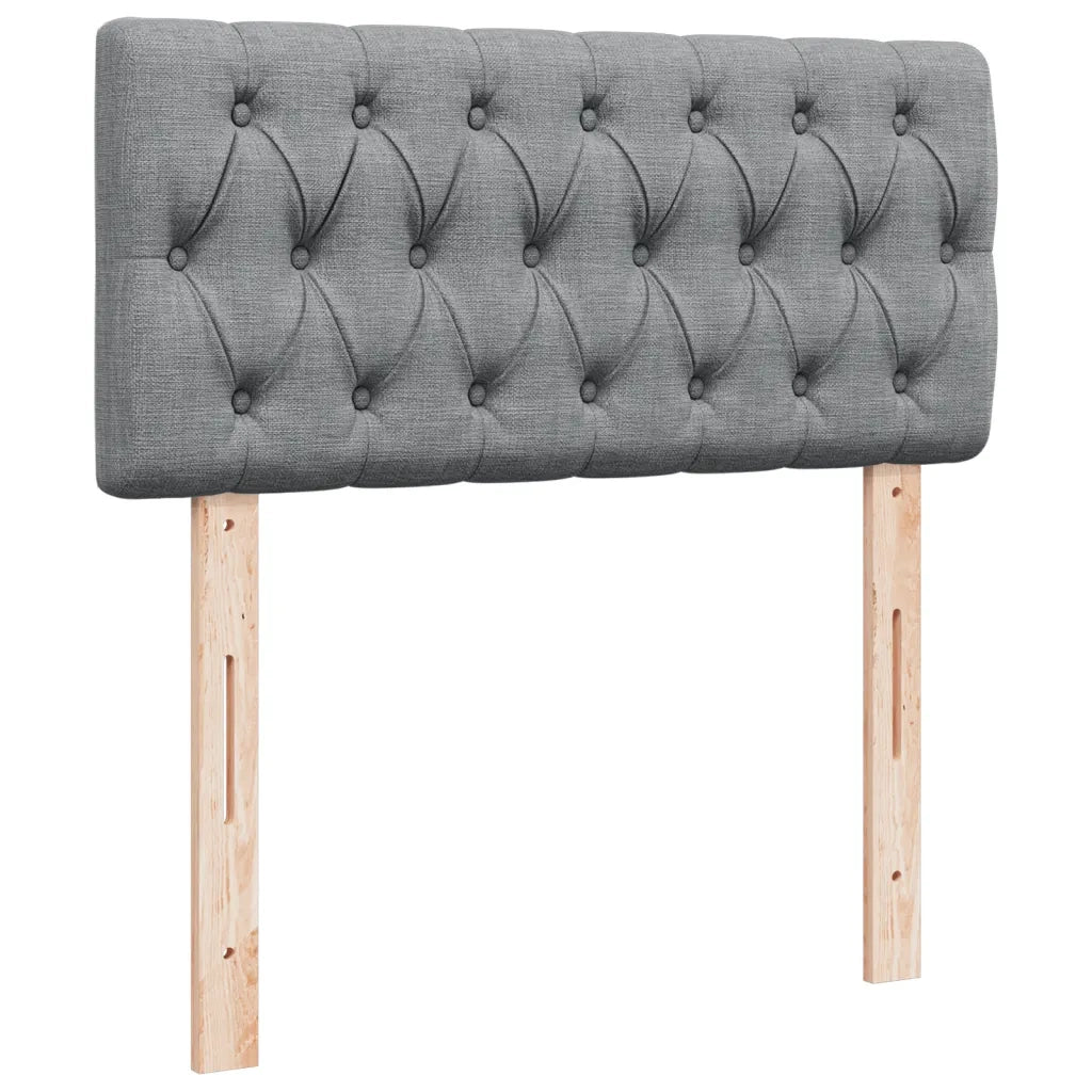 Giroletto a Molle con Materasso Grigio Chiaro 90x200 cm Tessuto