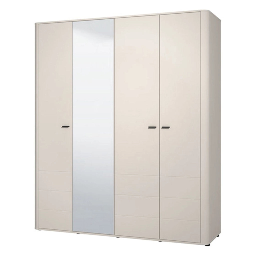 Armadio Camera da Letto Bustone, Guardaroba Grande 2 Ripiani, 179.5x210.5h cm Bianco Crema