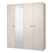 Armadio Camera da Letto Bustone, Guardaroba Grande 2 Ripiani, 179.5x210.5h cm Bianco Crema