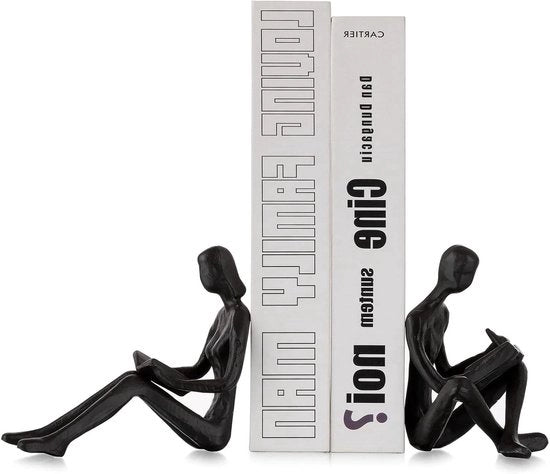 Sostegni Decorativi per Libri - Supporti in Acciaio per Libri Grossi - 2 Pezzi - Moderno - Metallo