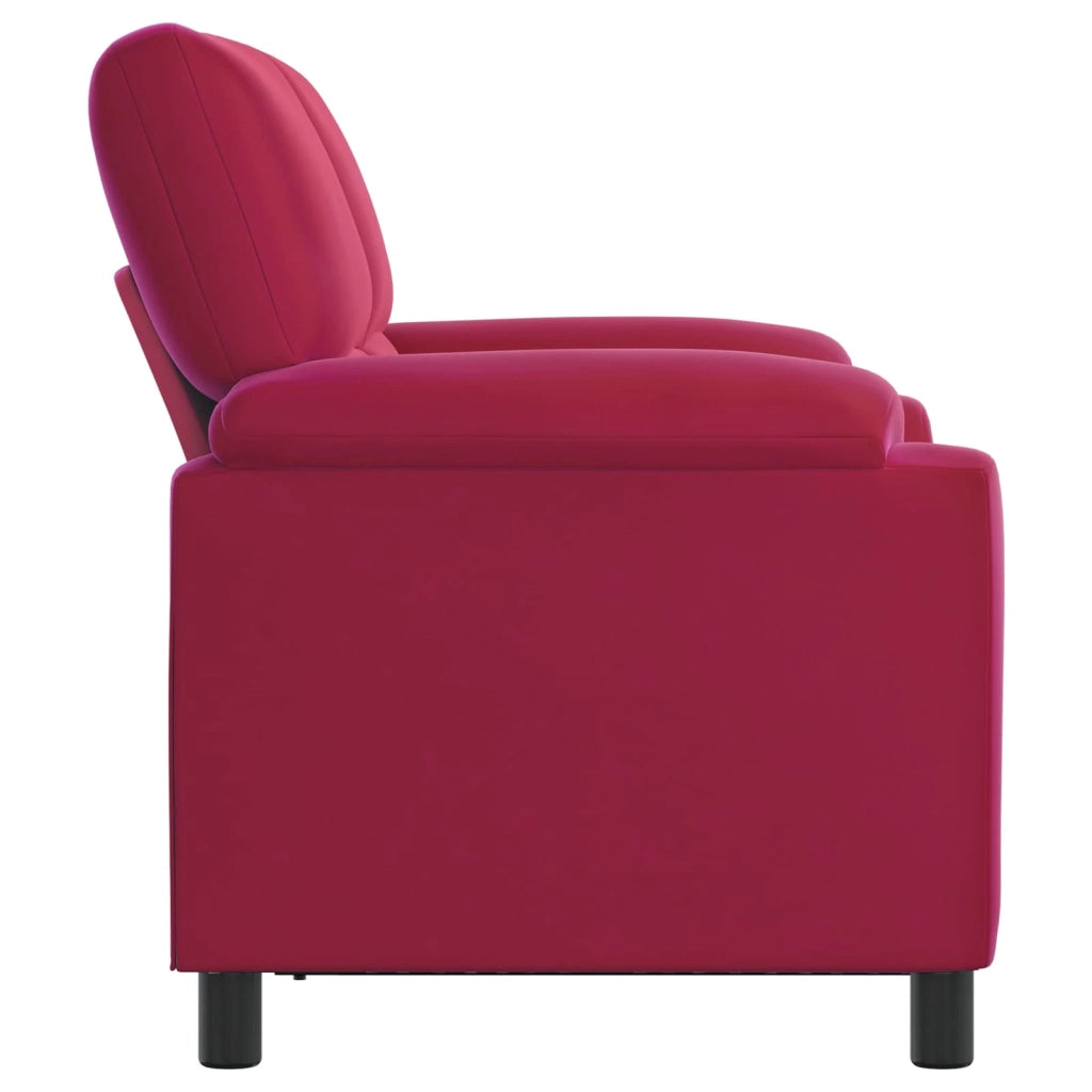 Divano Rosso Vino 154 x 85 x 93 cm Velluto 42040826