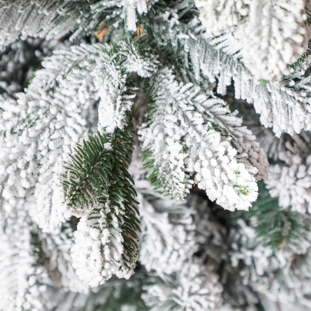 Albero di Natale Artificiale 180 cm ¨C zephmum ¨C Verde con Supporto in Metallo, 1489 Rami Innevati e Pigne