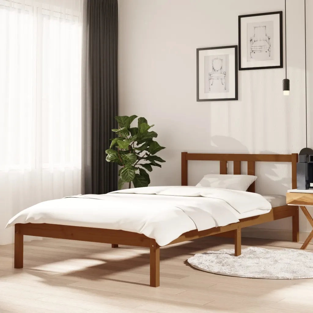 Giroletto senza Materasso Ambra in Legno Massello 100x200 cm