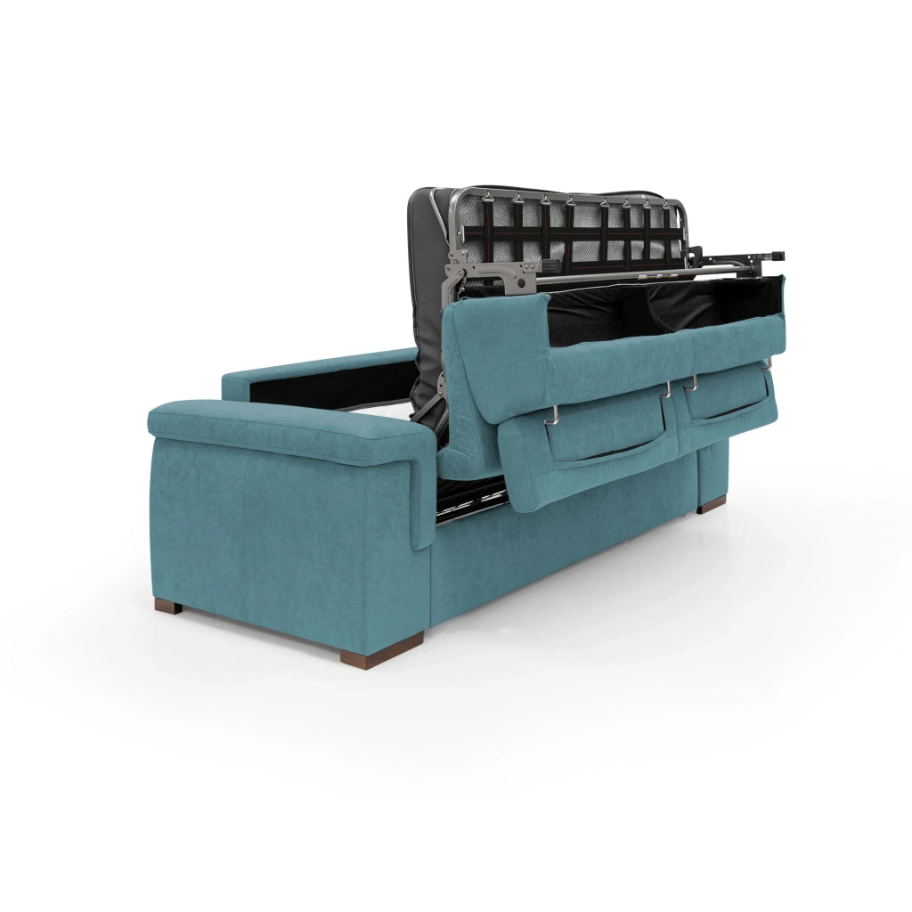 Giunone Divano letto mat. H18 220 cm (mat. 140x197 cm) azzurro