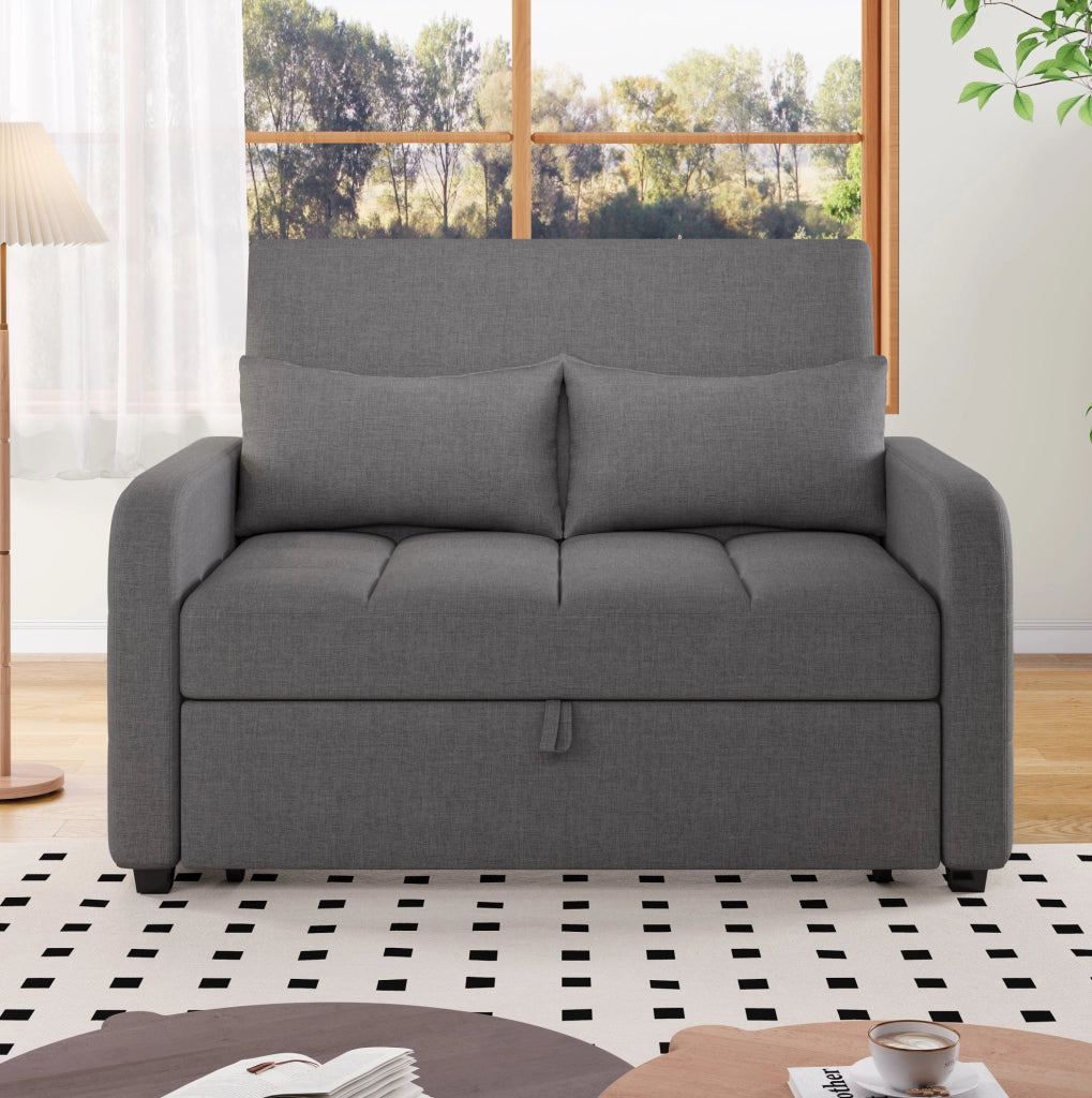 Divano letto pieghevole grigio antico 127x180 cm