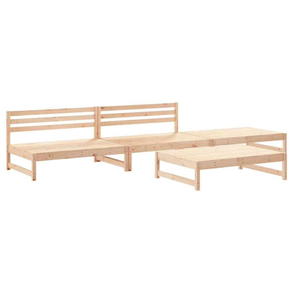 Set Salotto da Giardino 4 pz in Legno Massello di Pino 3186592