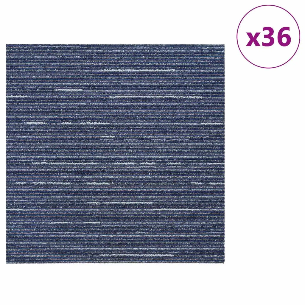 Piastrella per Tappeto Strisce Blu 50 x 50 cm 36 pz CFW7183760