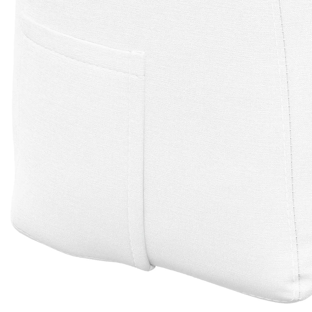 Cuscino per Schiena Bianco 140 x 24 x 50 cm Tessuto