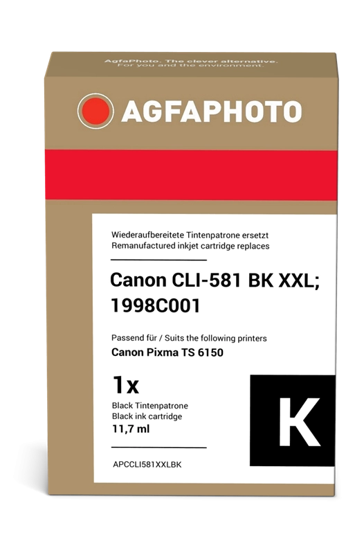 ORIGINAL Agfa Photo Cartuccia d'inchiostro nero APCCLI581XXLBK ~6360 Seiten