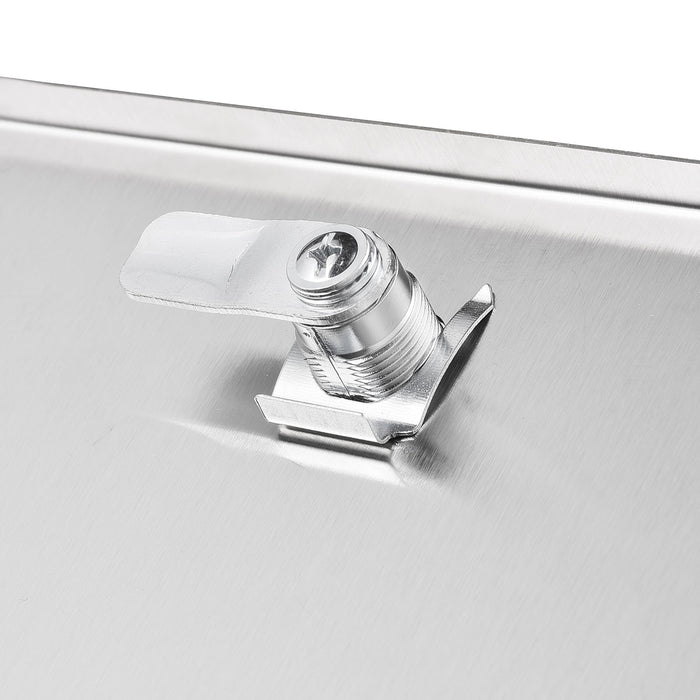 Cassetta postale con vano portagiornale V36 antracite + inox 305 x 105 x 385 mm con vetrino nome