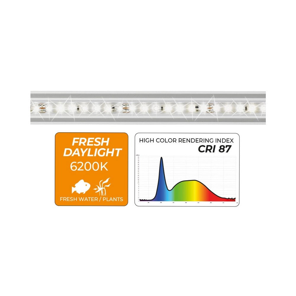 Newa Slim LED DayLight NS178 - plafoniera LED 6200°K per acquari da 19,6 a 26,5cm