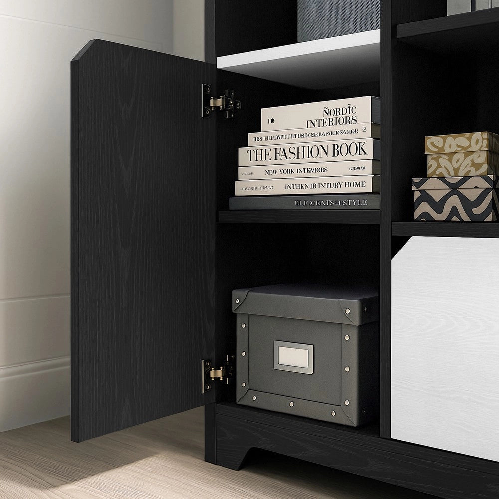 Libreria Multifunzionale con Ante, Cassetti e Ripiani ¨C MINIMAL ¨C Nero e Bianco, Stile Moderno, Soggiorno Ufficio