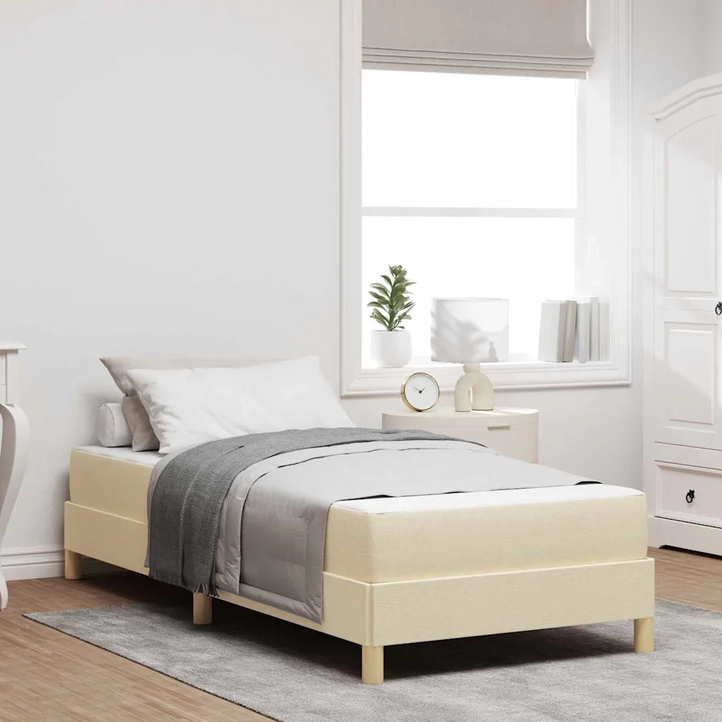 vidaXL Letto a molle Crema e Marrone 80 x 200 cm
