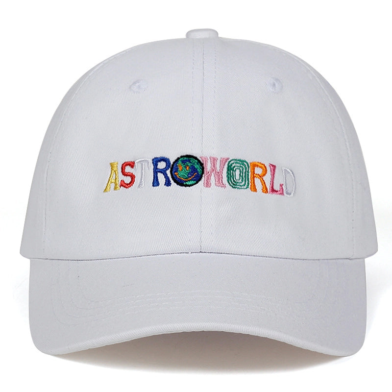 Cappellini da baseball ASTROWORLD Rapper Travis Scott Album Soft Top Peaked Cap Bianco