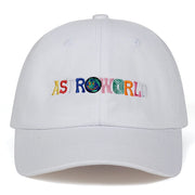 Cappellini da baseball ASTROWORLD Rapper Travis Scott Album Soft Top Peaked Cap Bianco