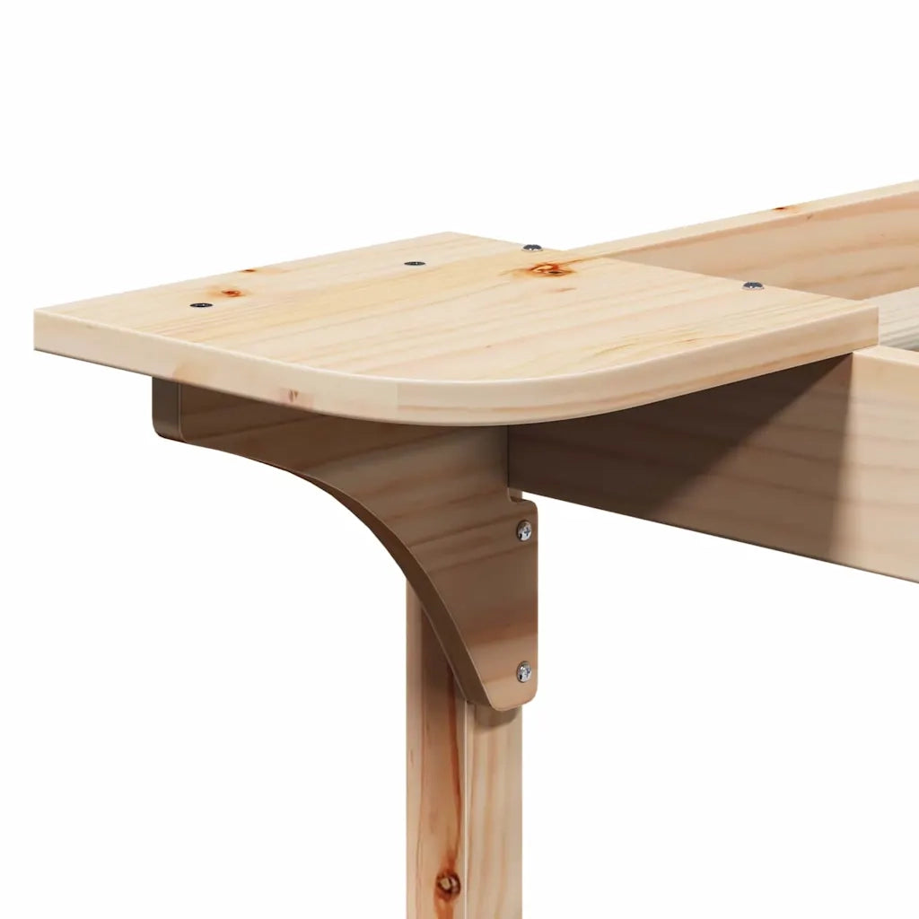 Letto con Tavolini Laterali Naturale 90 x 210 cm Pino massello 873220