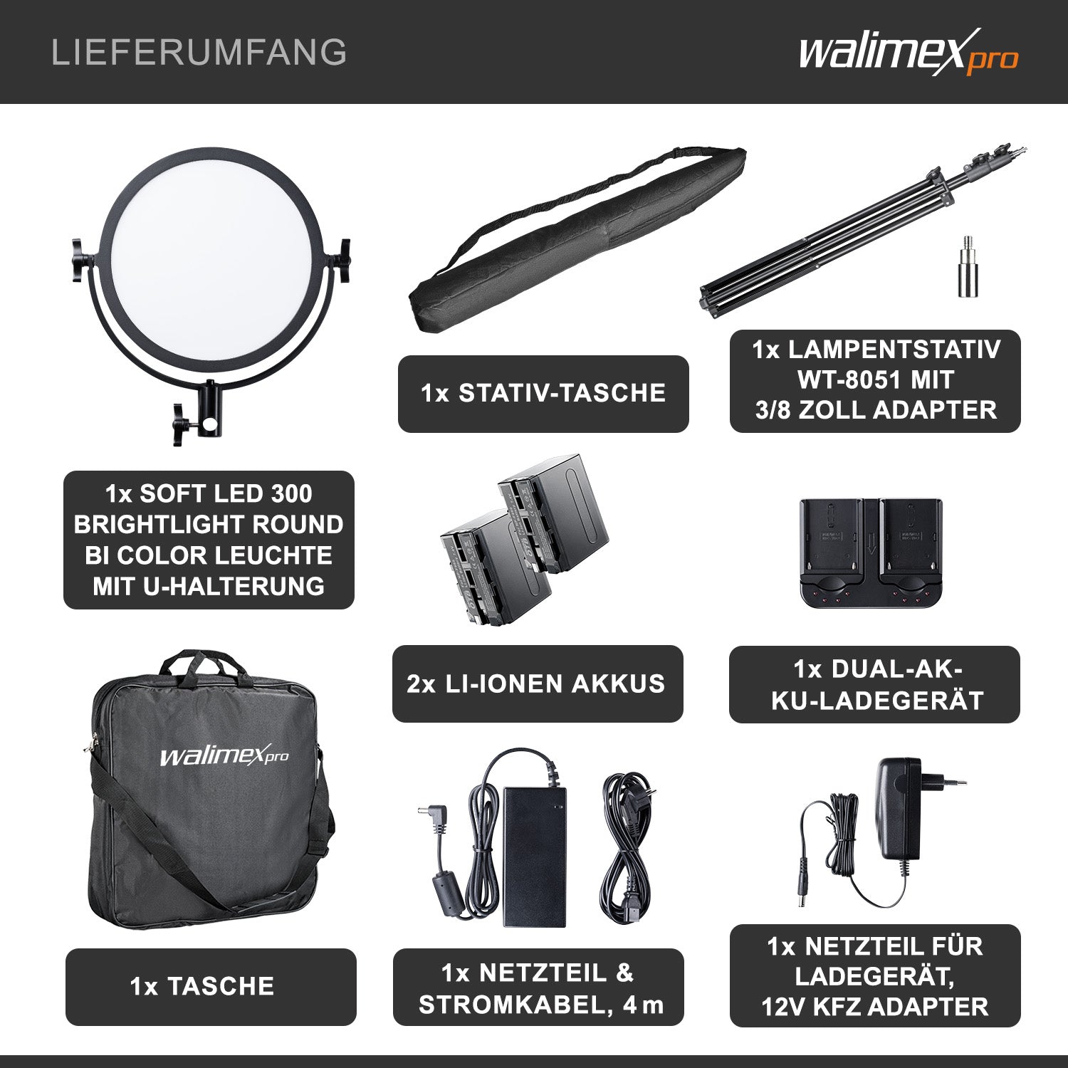 Soft LED 300 Round Bi Colour Set2