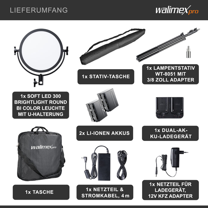 Soft LED 300 Round Bi Colour Set2