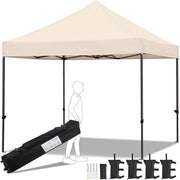 Tenda da festa pieghevole - 300 x 300 x 341 cm - 22,7 kg - Beige