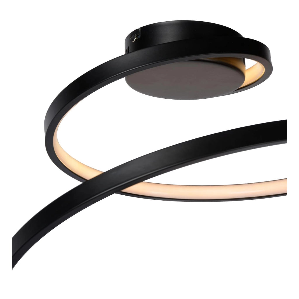 Plafoniera LED a spirale nera Lucide Maxence 24W 3000K