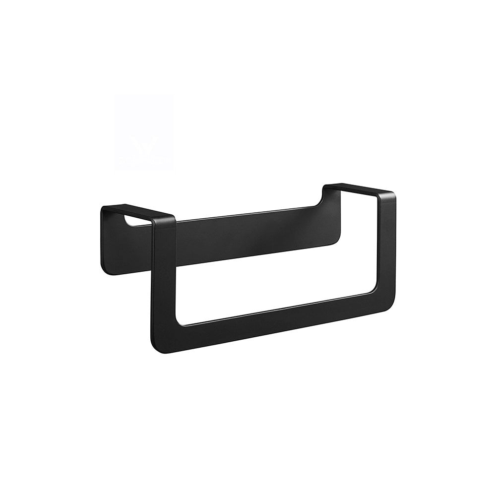 Porta salviette ad anello nero serie skyline - fissaggio biadesivo o incollo