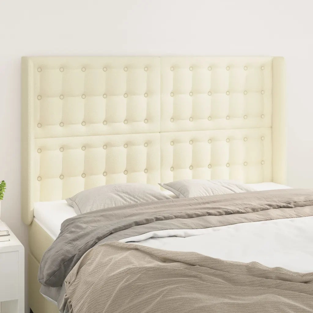Testiera ad Orecchio Crema 147x16x118/128 cm in Similpelle cod mxl 49903
