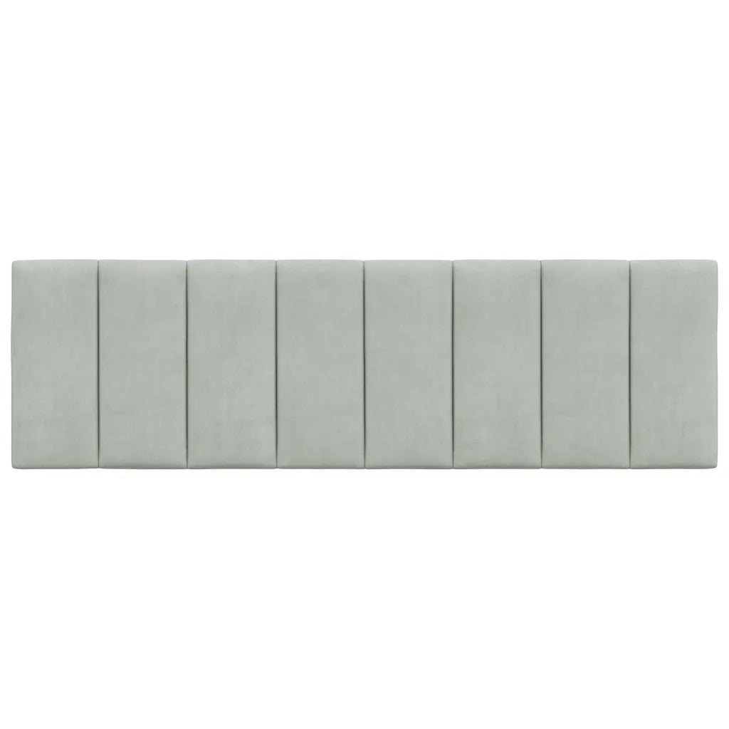 Cuscino Testiera Hanko Grigio Chiaro 160 cm in Velluto 374675