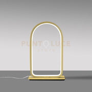 NICOLE L - LAMPADA DA TAVOLO ORO A LED 3000K 600LM 12W DIMMERABILE IN ALLUMINIO E SILICONE