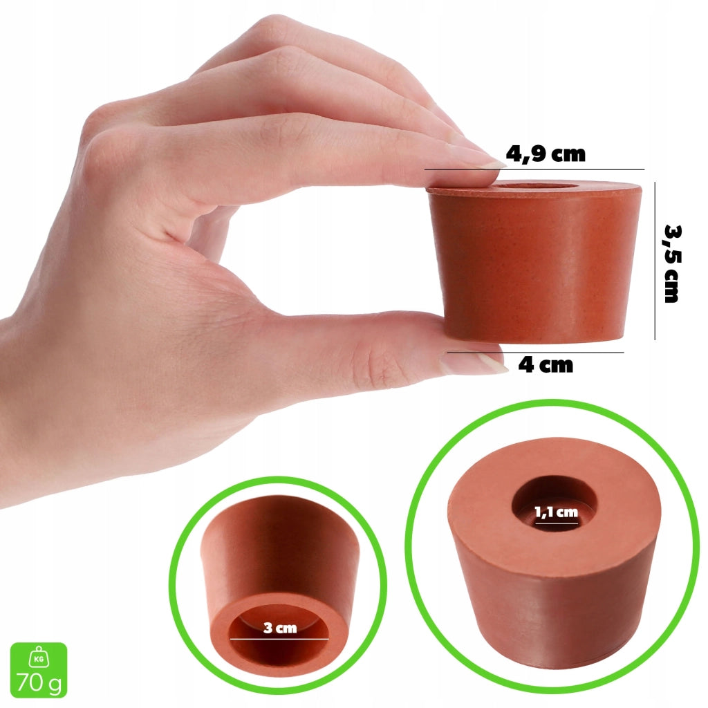Set da vino KADAX da 34 litri con damigiana, tubo di sughero e cestello da un gallone, composto da 3 pezzi.