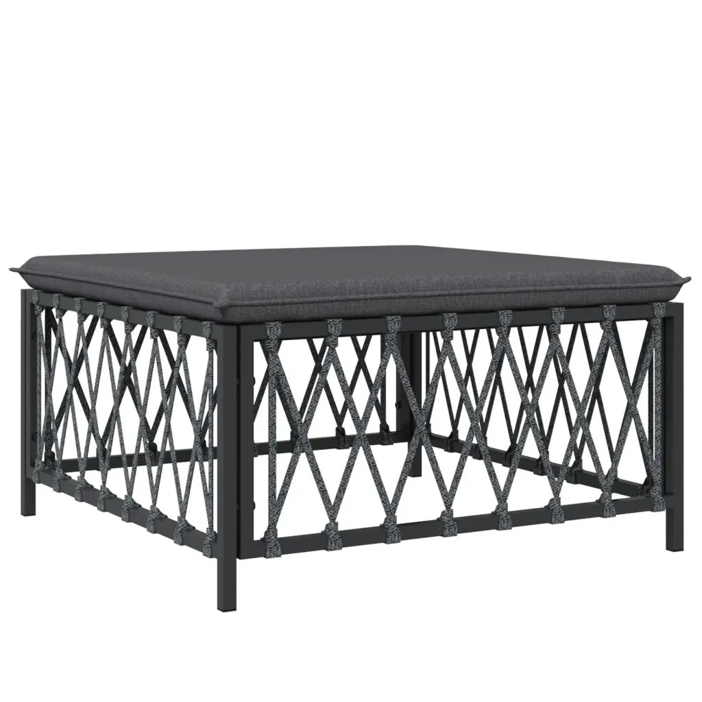 Set Salotto da Giardino 5 pz con Cuscini in Acciaio Antracite 3186857