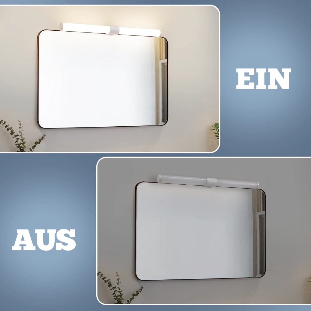ZMH Lampada da Bagno LED sopra Specchio 40 cm 6 W IP44 4000K Luce Neutra Moderna Bianca per Armadio da Bagno