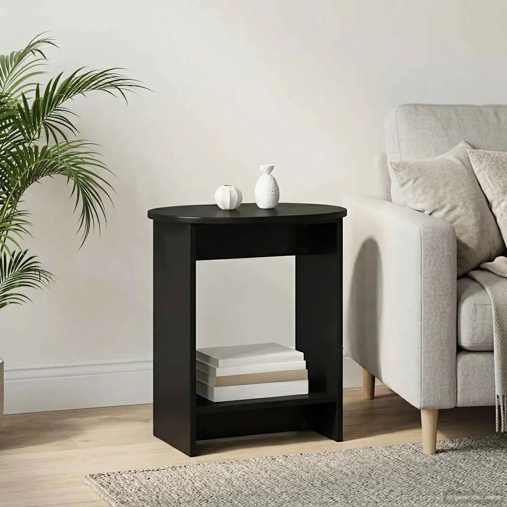 Tavolo laterale Nero 50 x 39,5 x 55 cm Legno ingegnerizzato