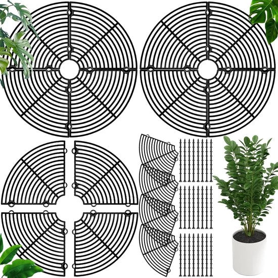 Contenitore per piante - Bacino per piante Vaso per fiori Supporto per fiori Protezione per fiori Animali Gatti 30 cm Di diametro Nero