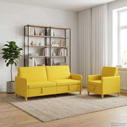 Set di Divani con Storage 2 pz Giallo Chiaro Poliestere 3429242