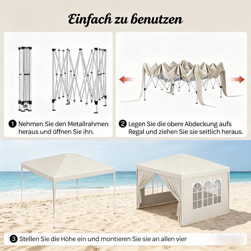 Gazebo Moderno Giardino del Mirebo Rifugio sul tetto Aperto per patio matrimonio ristorazione ed eventi (solo con gazebo)