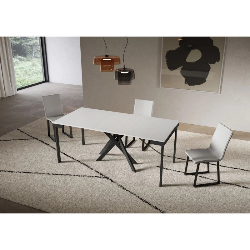 Consolle allungabile 90x40/300 cm Saki Evolution - Bianco Frassino