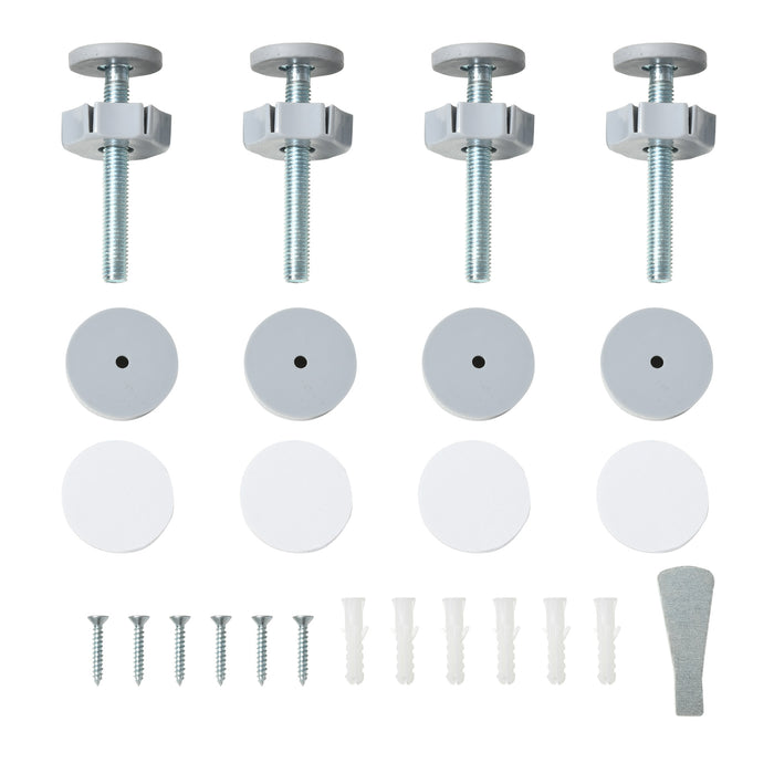 Cancelletto per Cani Regolabile 76-103cm con Chiusura Automatica Acciaio Bianco