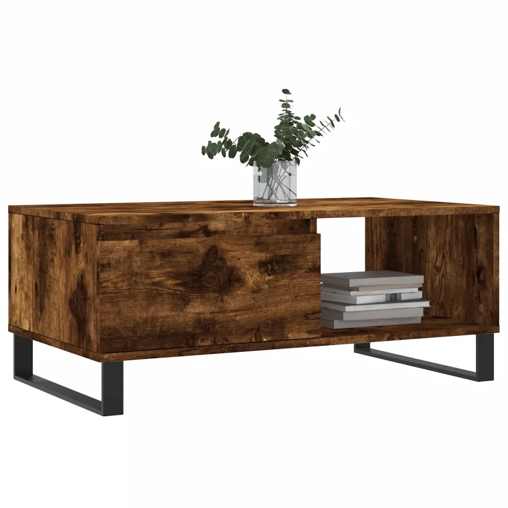 Tavolino da salotto | Tavolino da caff¨¨ | Tavolino da Soggiorno Rovere Fumo 90x50x36,5 cm Legno Multistrato