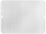 2 pezzi di afdruipmatte in silicone, afdruipmat per cucina antislip ecologica, facile da pulire, afdruipmat per piano di lavoro (due misure: 30*40cm e 40*50cm) - trasparente 30*40cm